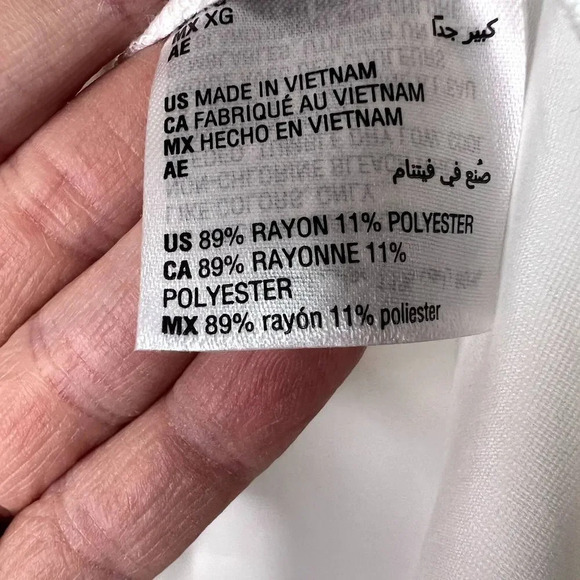 Alfani White Side Tie Sleeveless Layering Blouse Size XL - Picture 7 of 9